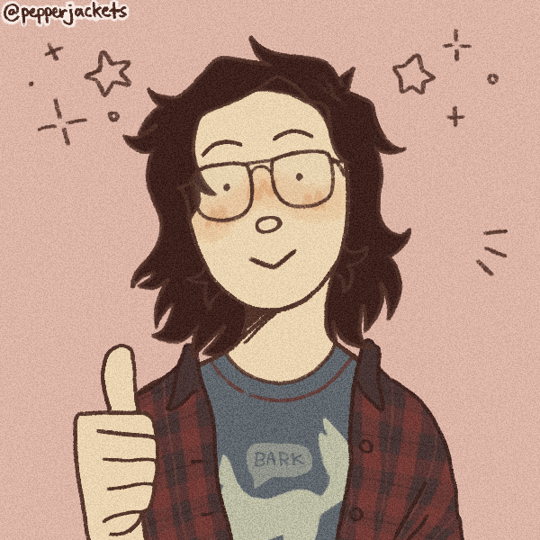 A cartoon picture of a masculine person.